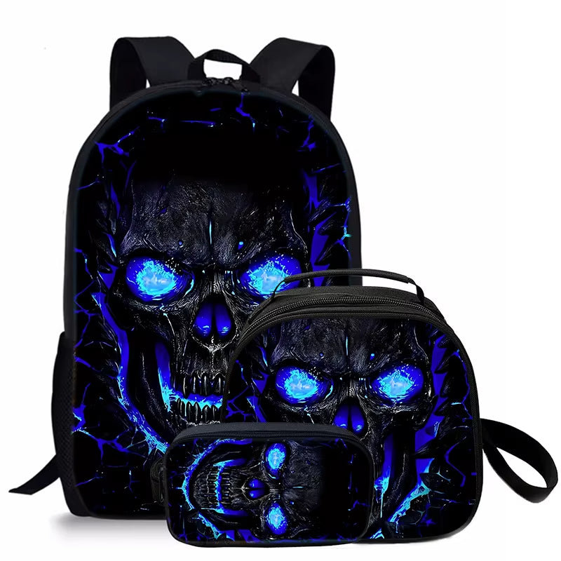 Three Piece Skull Bag Set