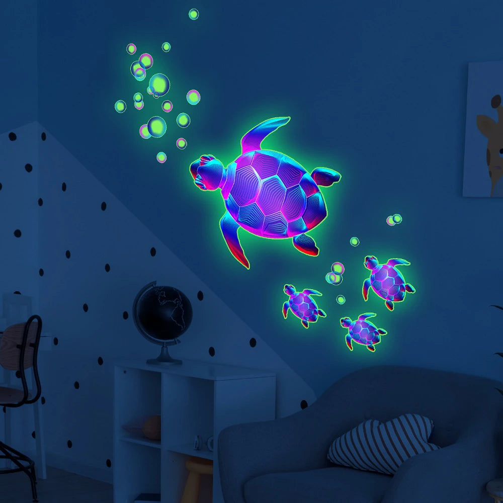 Turtle Luminous Glow in the Dark Wall Stickers