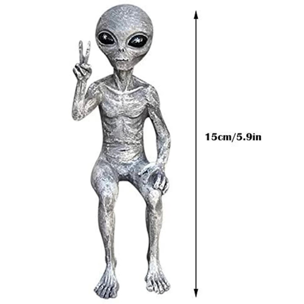 2pc Set Outer Space Alien Outdoor Garden Ornaments