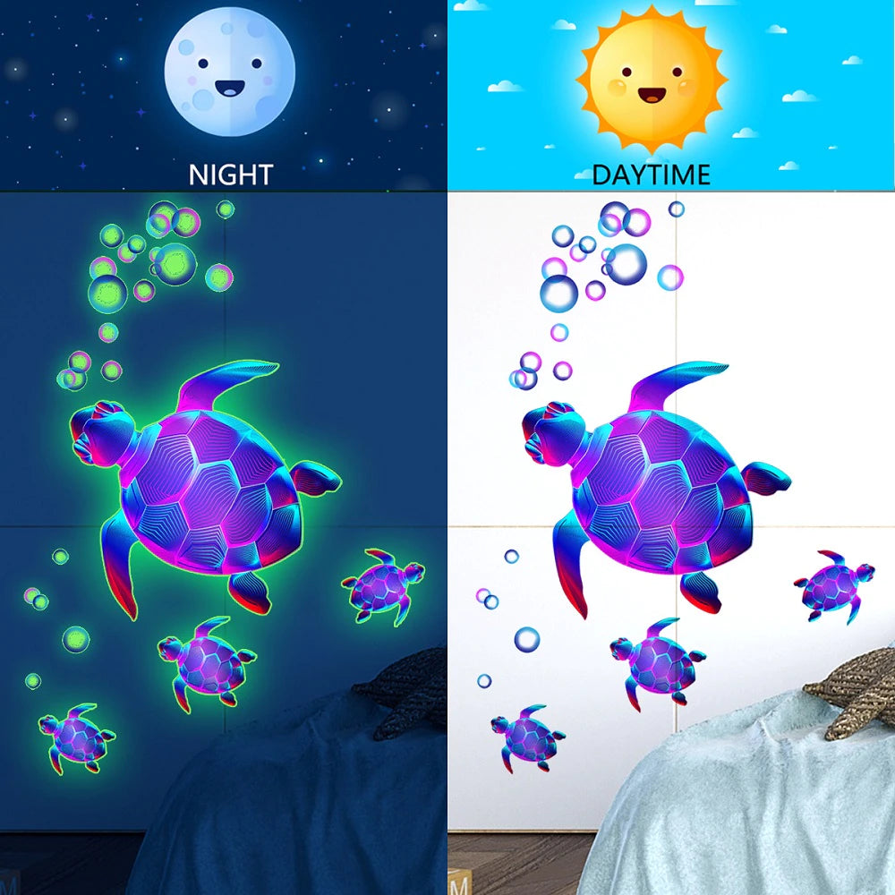 Turtle Luminous Glow in the Dark Wall Stickers