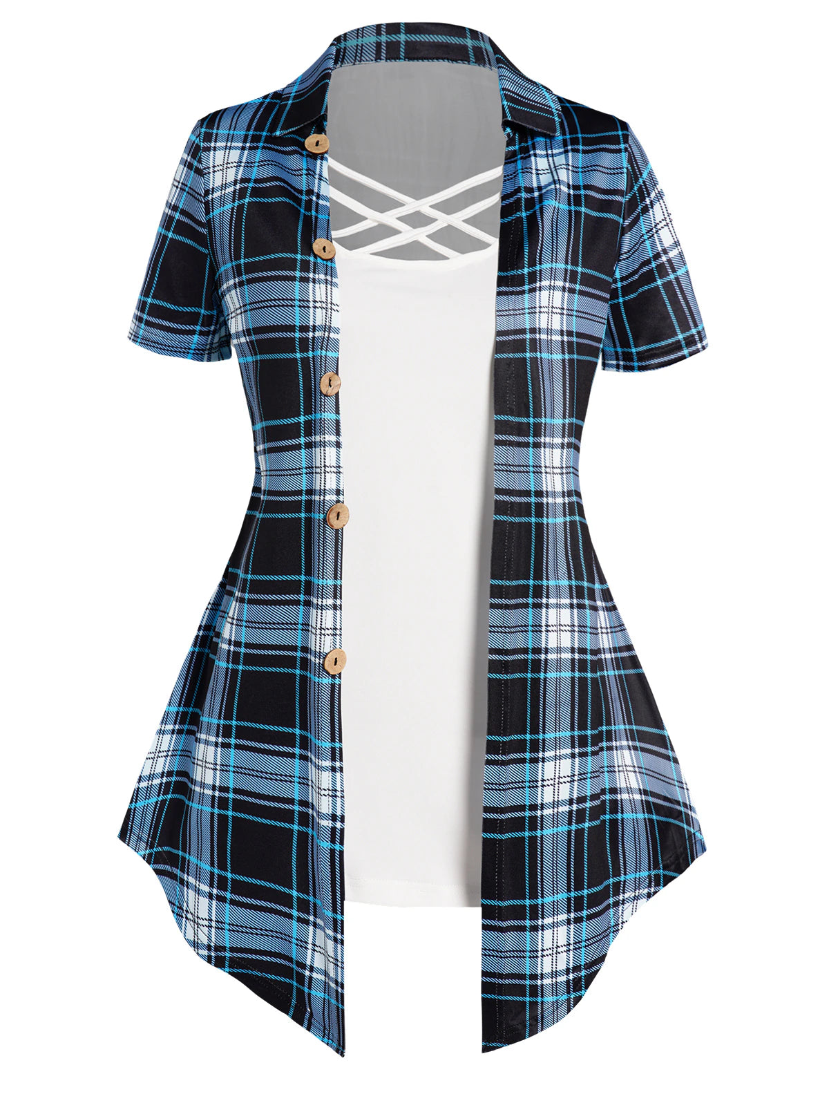 Criss-Cross Plaid Shirt