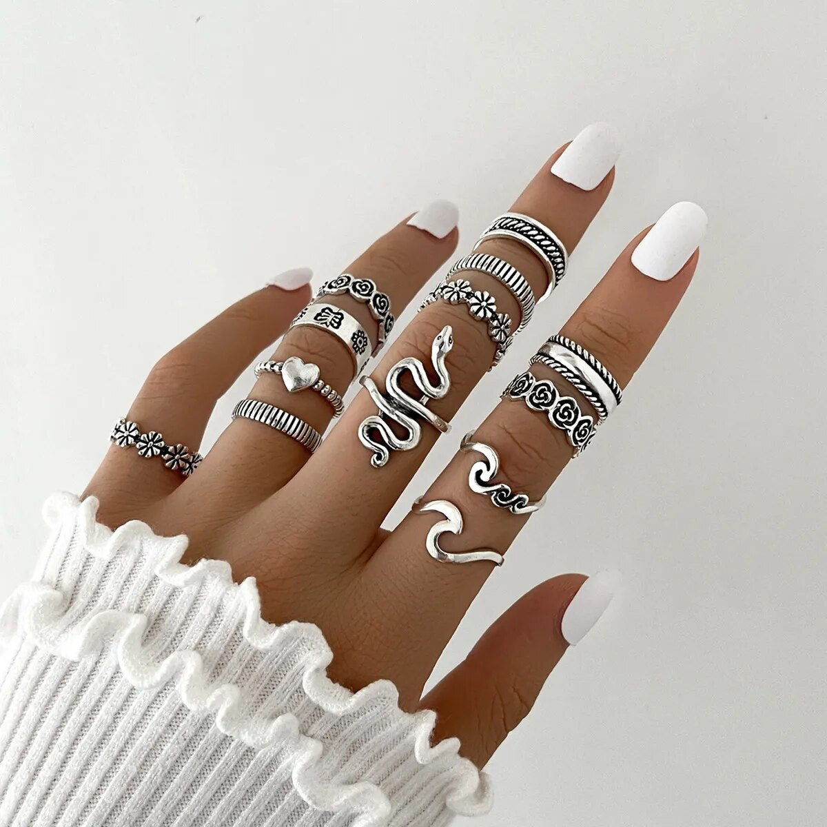 13pcs Boho Style Rings