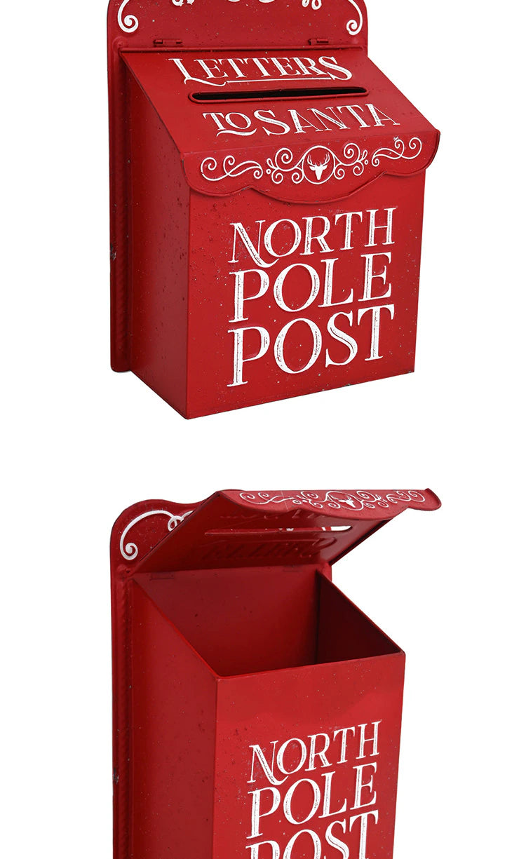 Outdoor Christmas Metal Mailbox