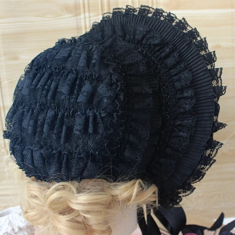 Gothic Lace Black Hat