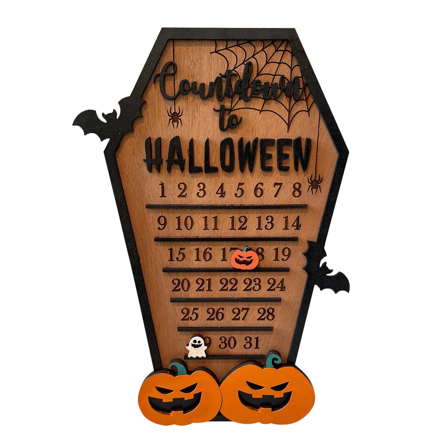 Halloween Countdown Wooden Calendar