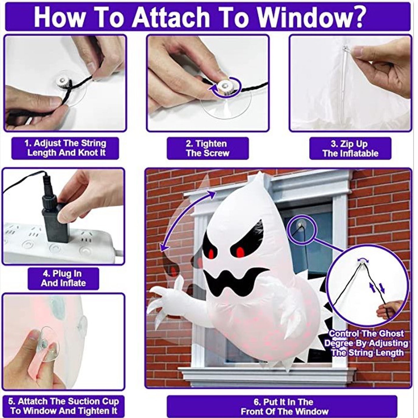 Halloween Window Hanging Inflatable Decoration