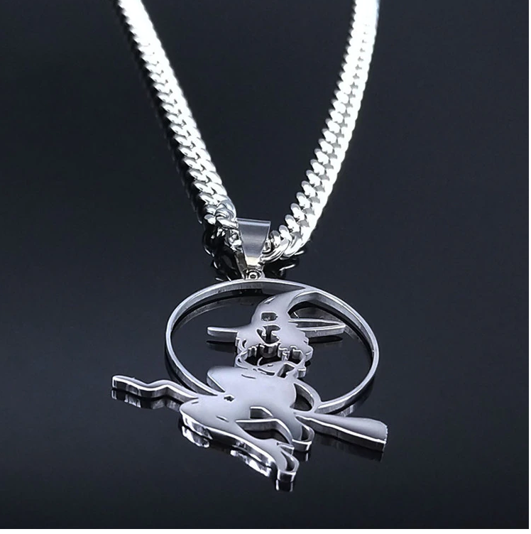 Witch Broom Stainless Steel Necklace