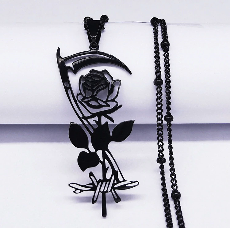 The Dark Rose Stainless Steel Necklace