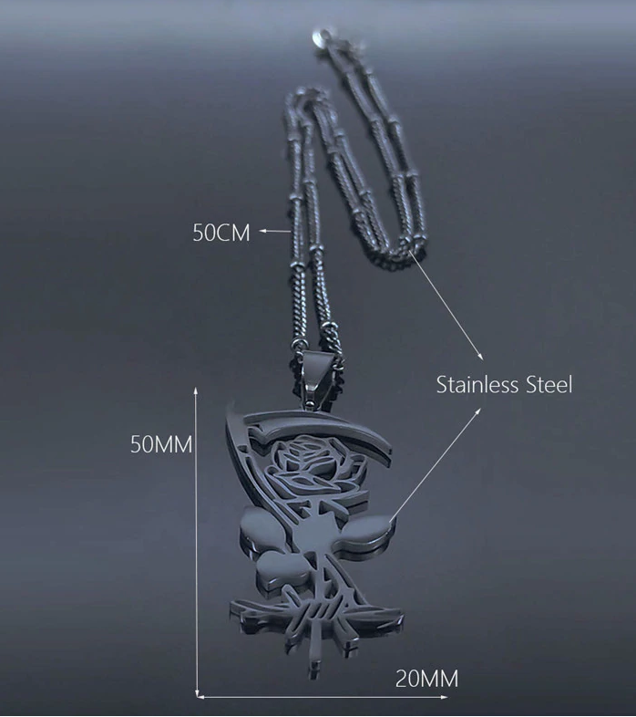 The Dark Rose Stainless Steel Necklace