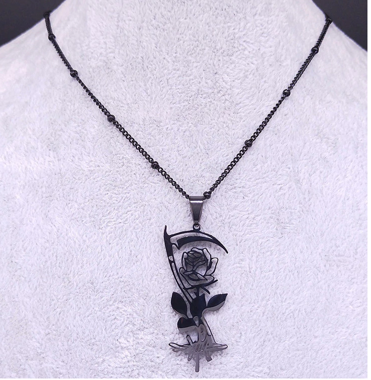 The Dark Rose Stainless Steel Necklace