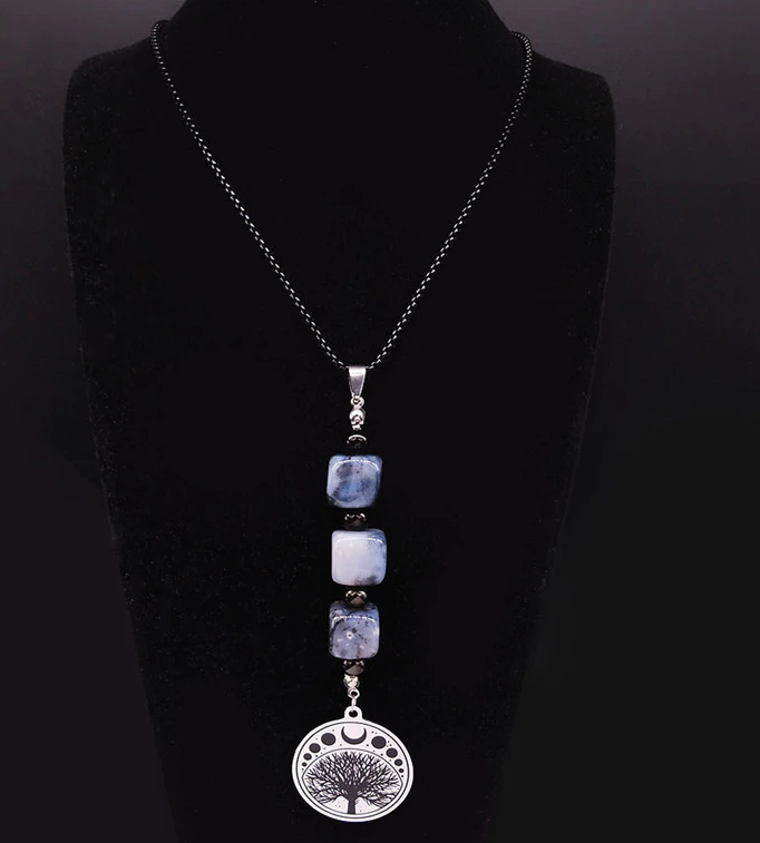 Moon Tree Of Life Stainless Steel Necklace