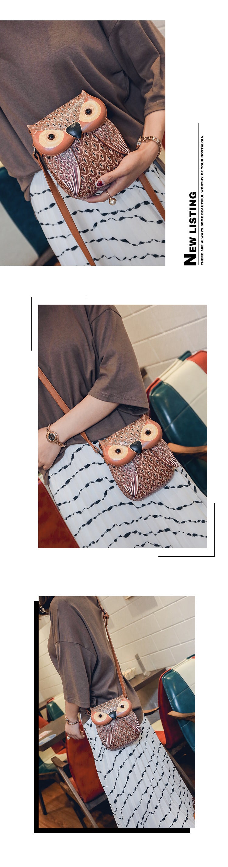 Vintage Owl Shoulder Purse Hand Mini Bags