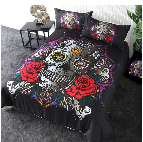 3D Print 3pc Skull Bedding Set
