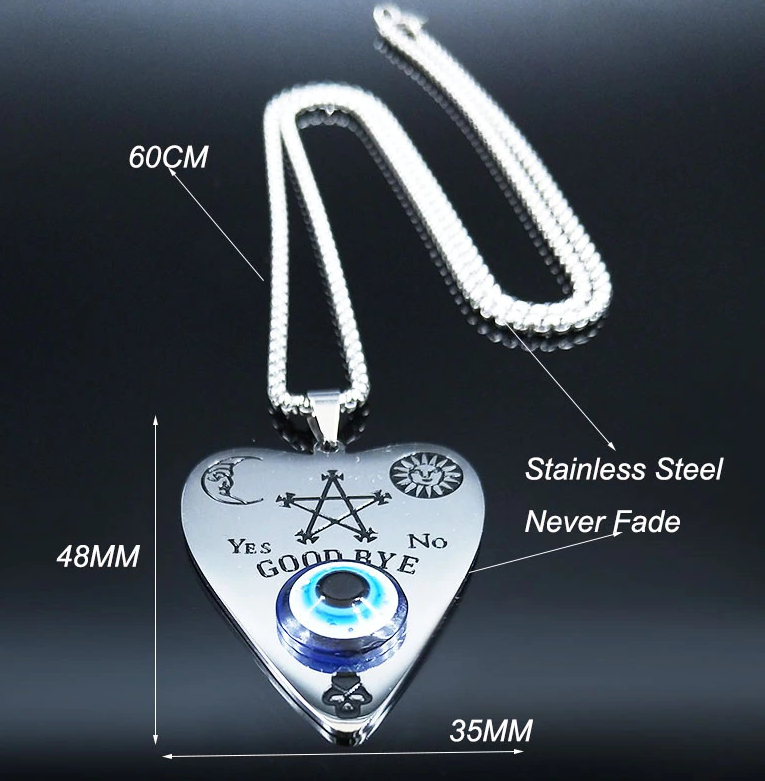 Ouija Blue Eye Stainless Steel Necklace