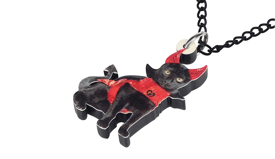 The Evil Kitty Acrylic Necklace