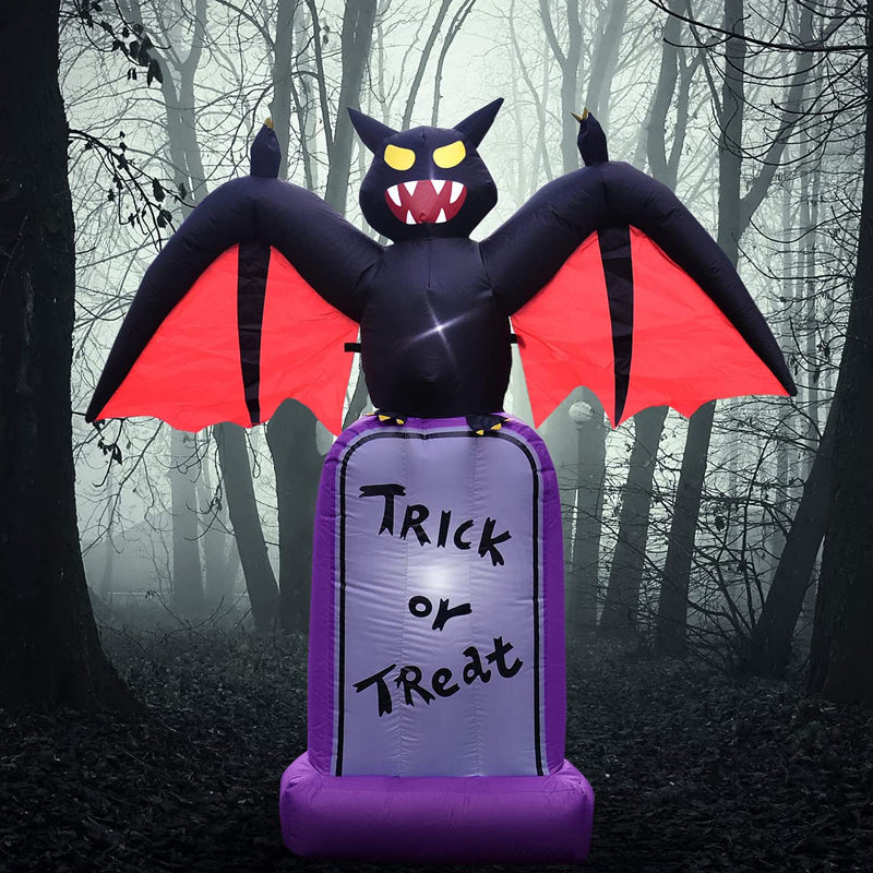 5FT Tall Inflatable LED Bat Tombstone