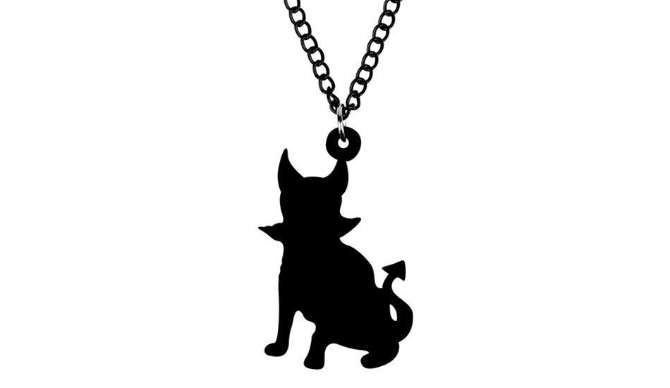 The Evil Kitty Acrylic Necklace