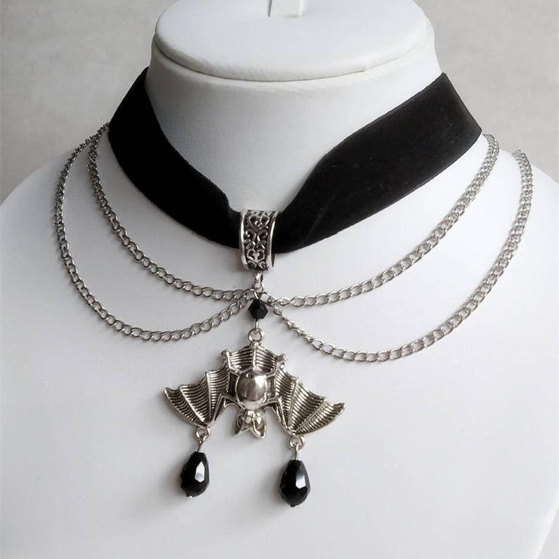 Bat Velvet Choker Necklace