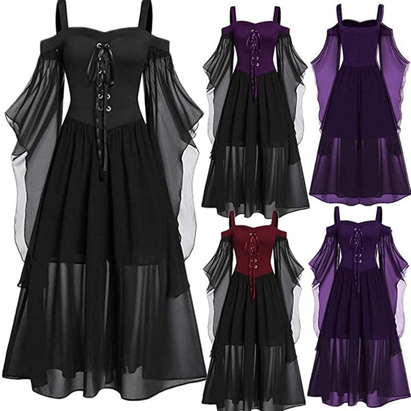 Gothic Style Off Shoulder Dress