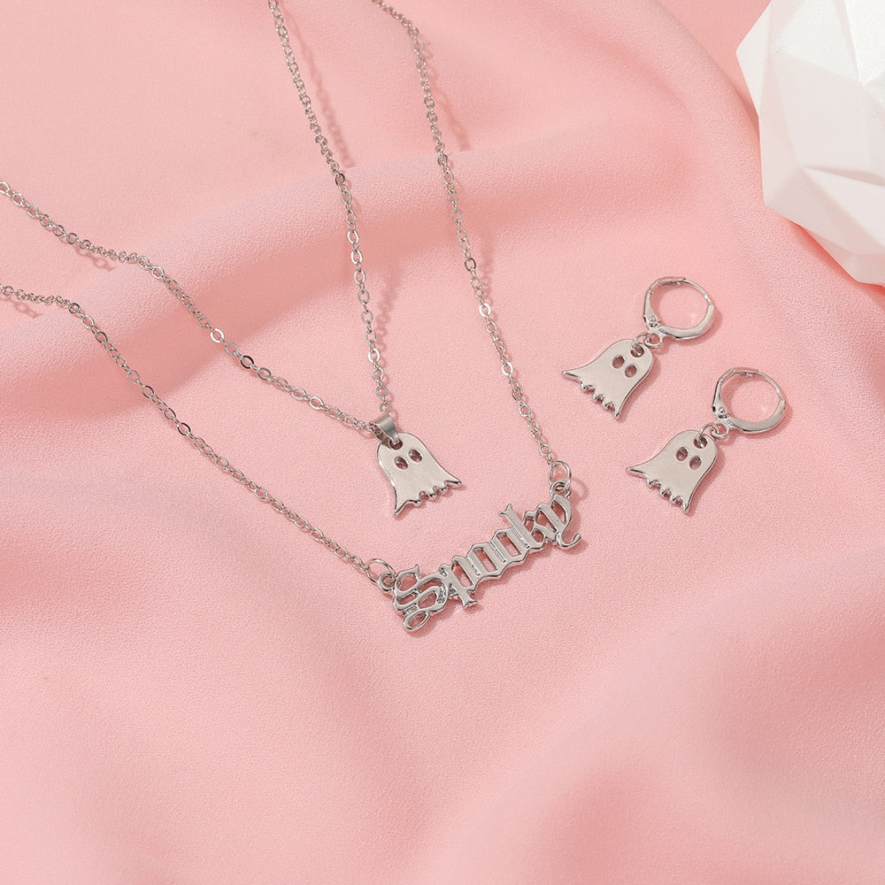 Spooky Ghosts Necklaces And Earrings