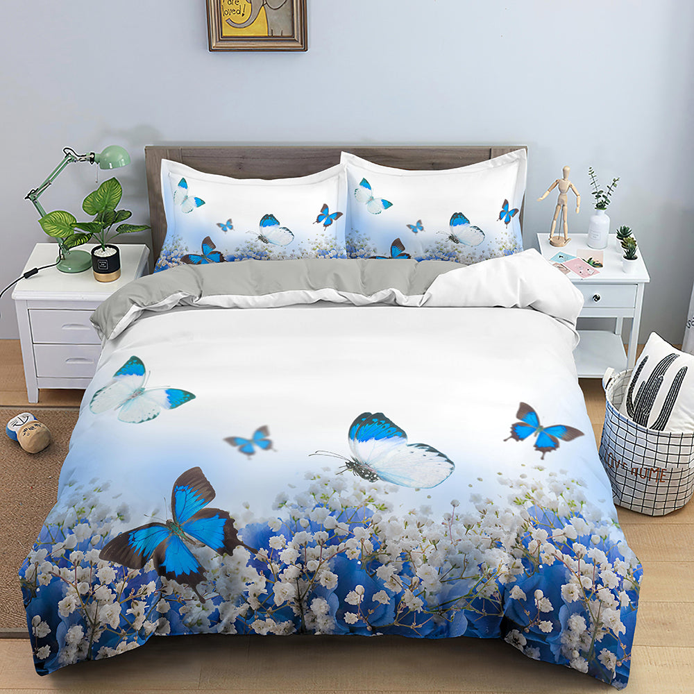 3D Printed Butterfly Duvet Bedding Set