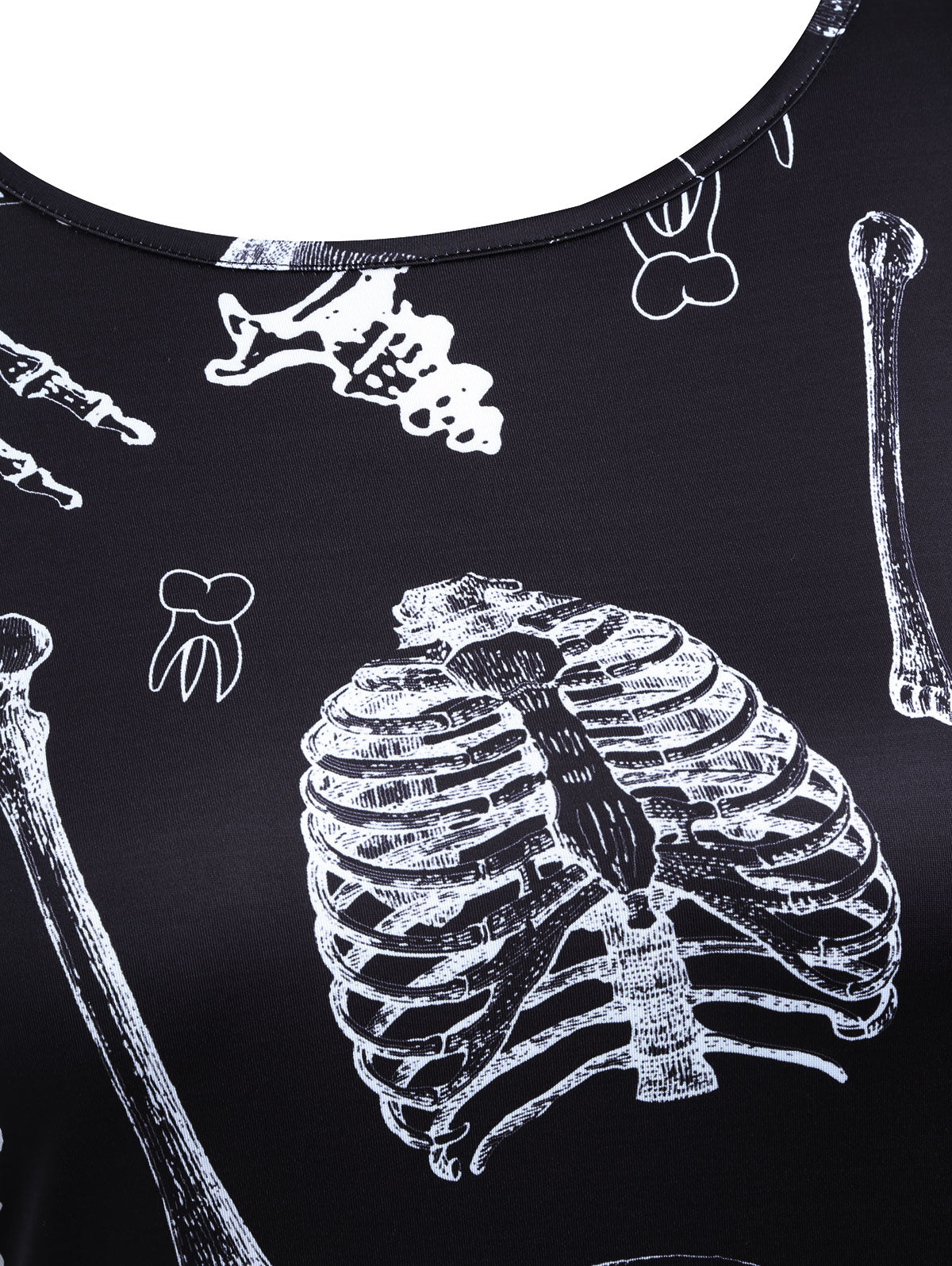 Gamiss Plus Size Skull Bones Dress