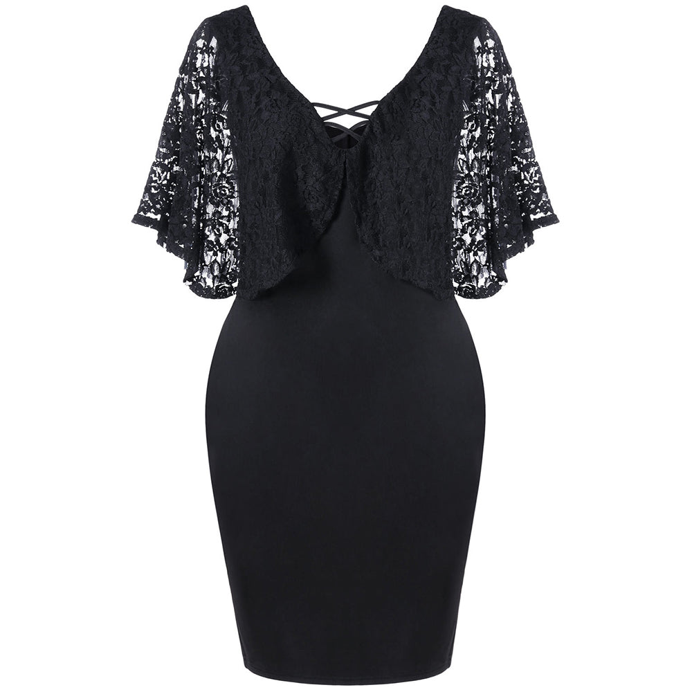 Plus Size Knee Length Body Con Dress