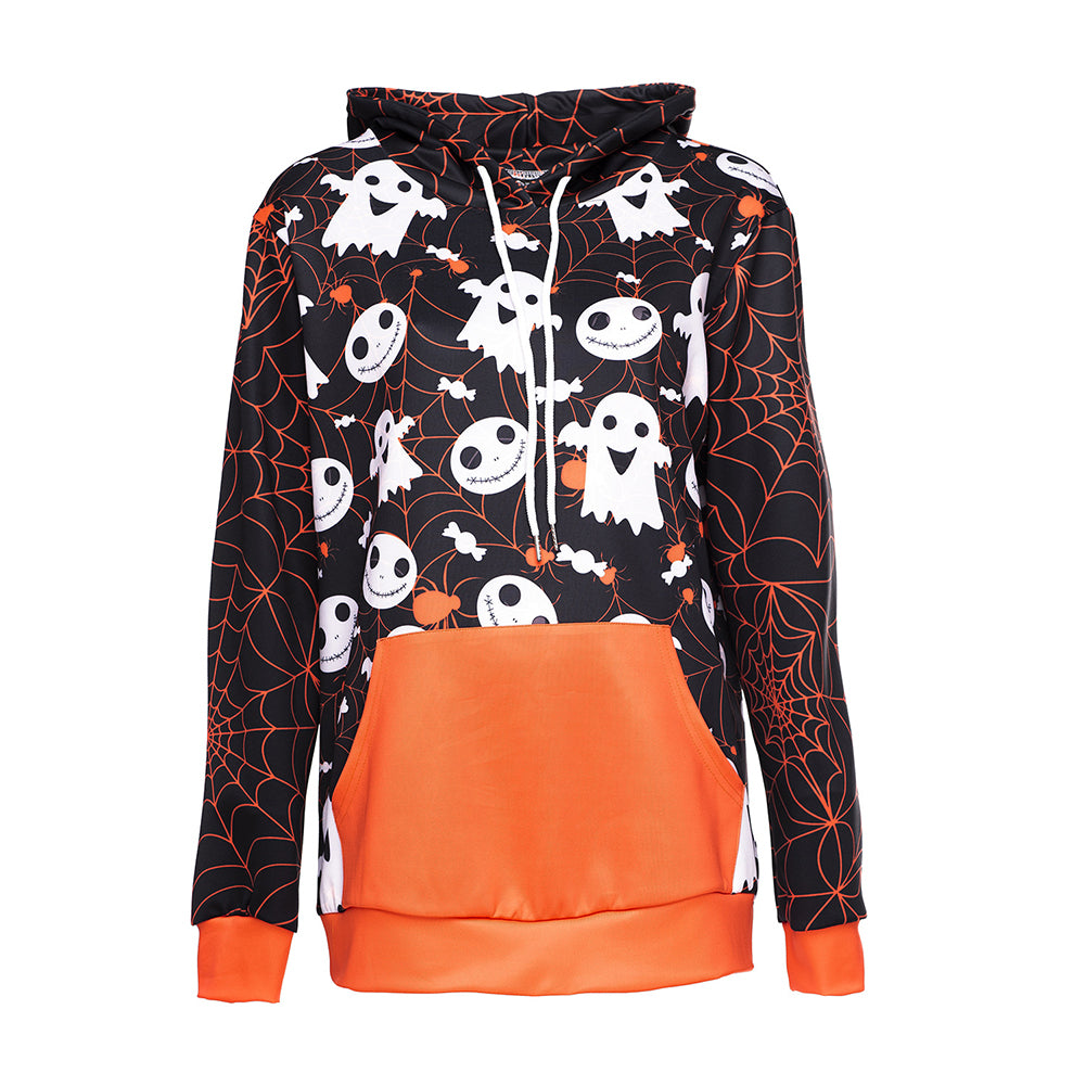 Halloween Hooded Pocket Sweatshirt