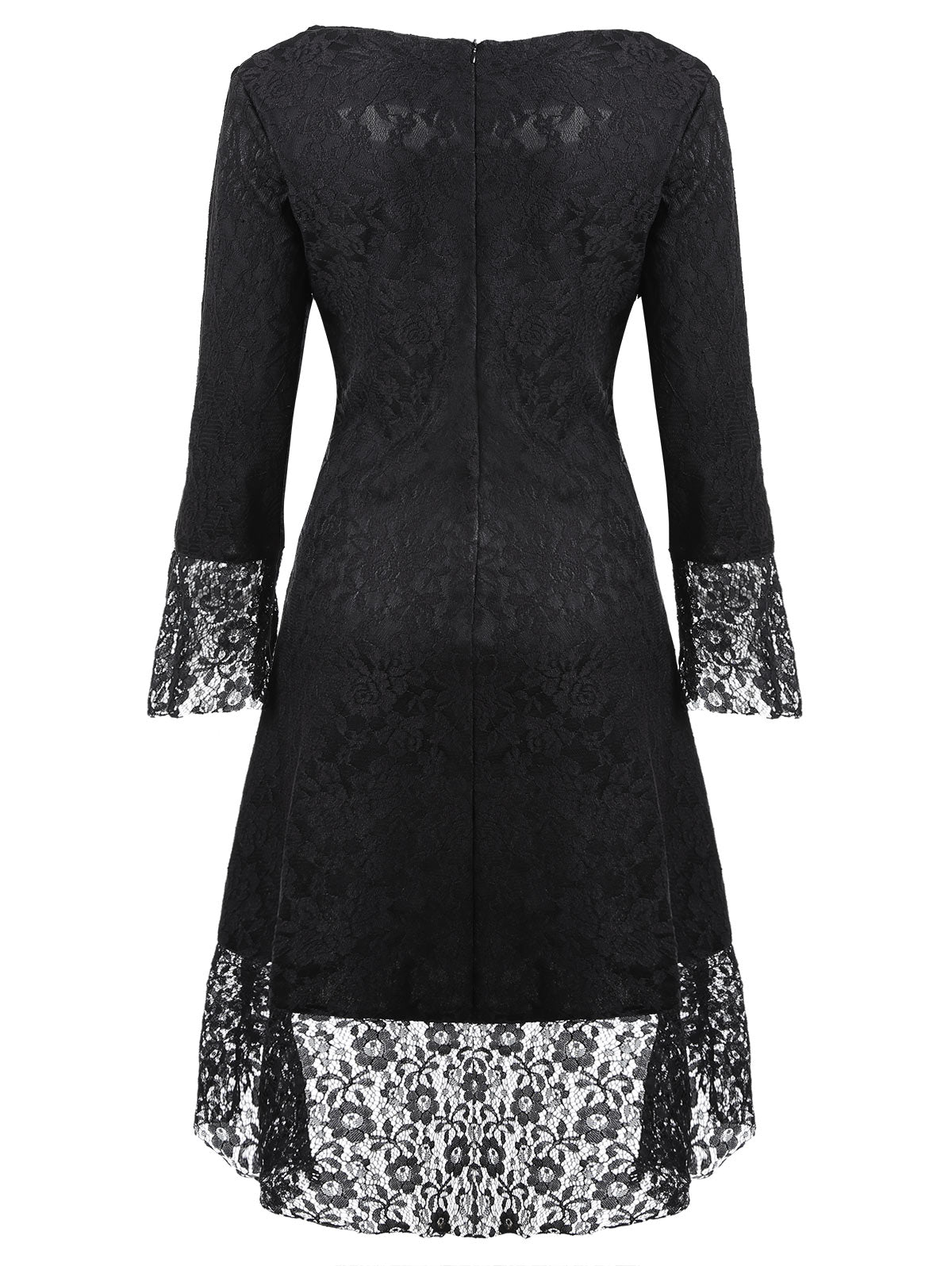 Vestlinda Sweetheart Brocade Lace Black Dress