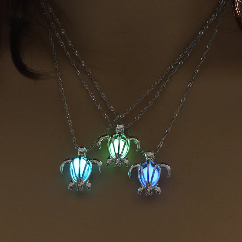 Luminous Glow in the Dark Turtle Necklace