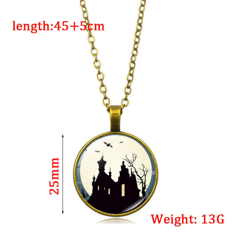 Luminous Creepy Castle Pendant Necklace