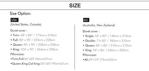 Sun Moon Colorful Duvet Cover 3pc Bedding Set