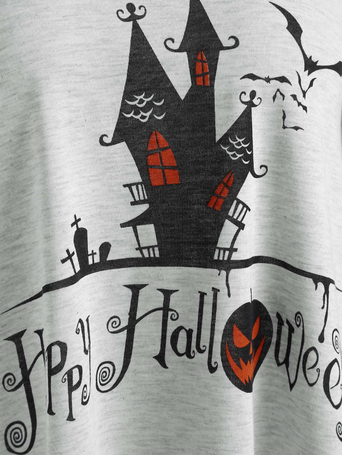 Happy Halloween Long Asymmetric T-shirt