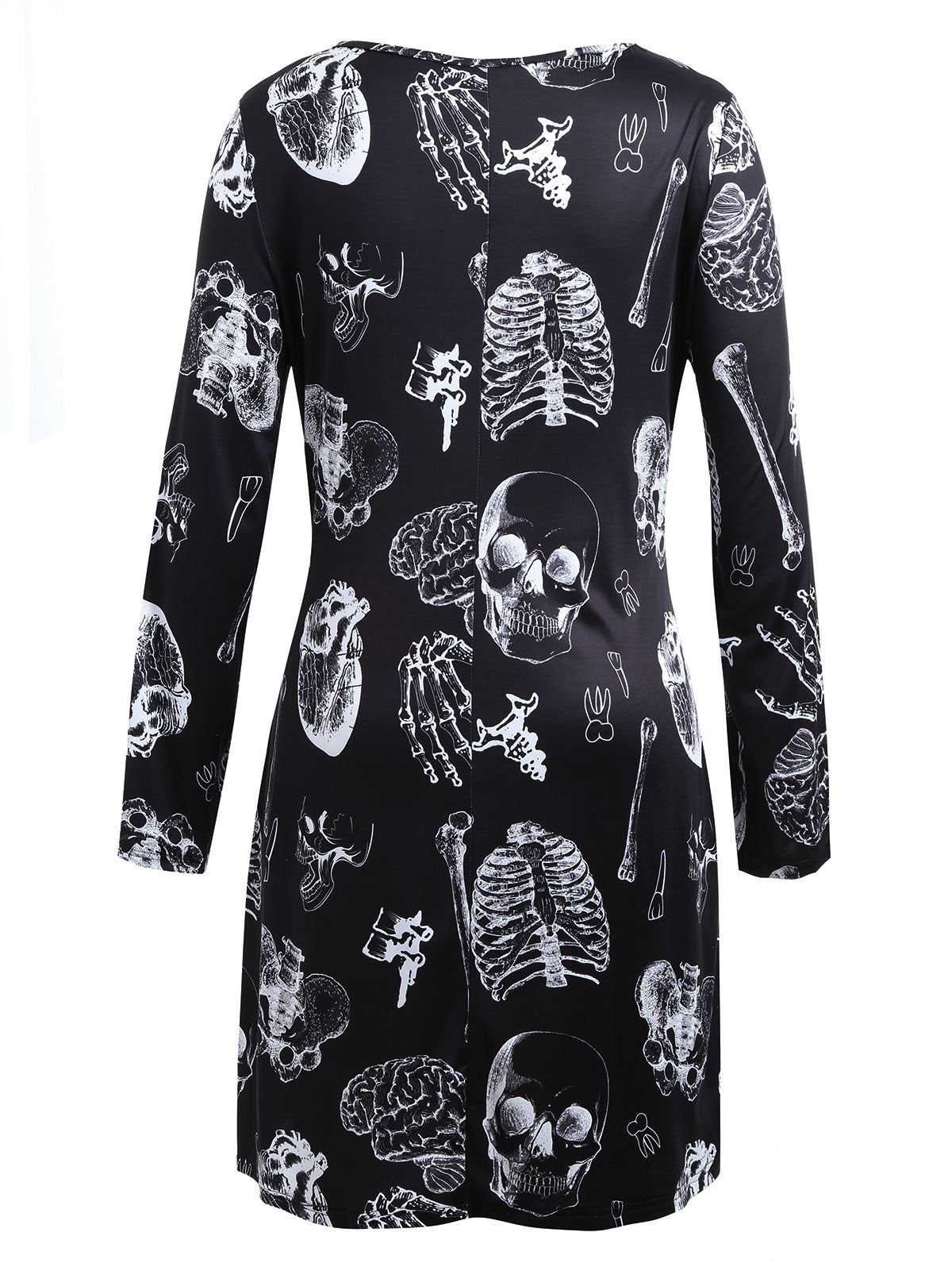 Gamiss Plus Size Skull Bones Dress
