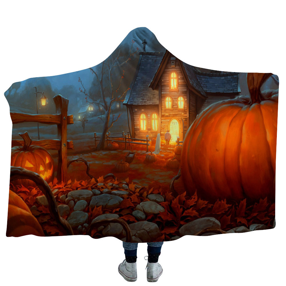 Halloween Hooded Blanket