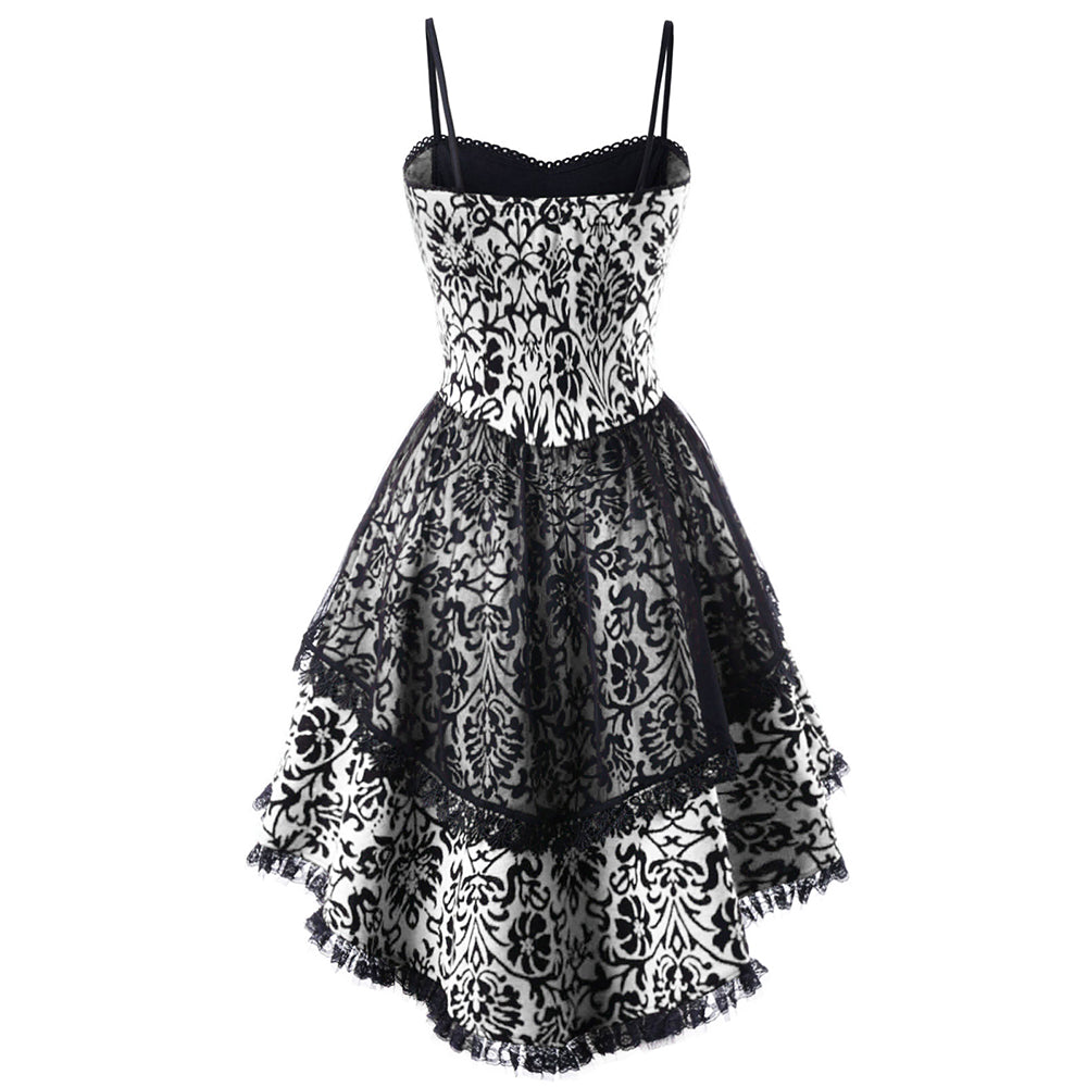 Plus Size Lace Hem Corset Party Dress