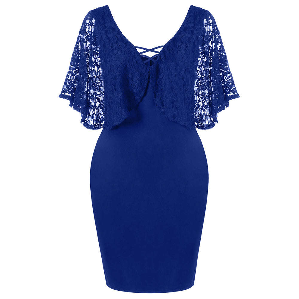 Plus Size Knee Length Body Con Dress