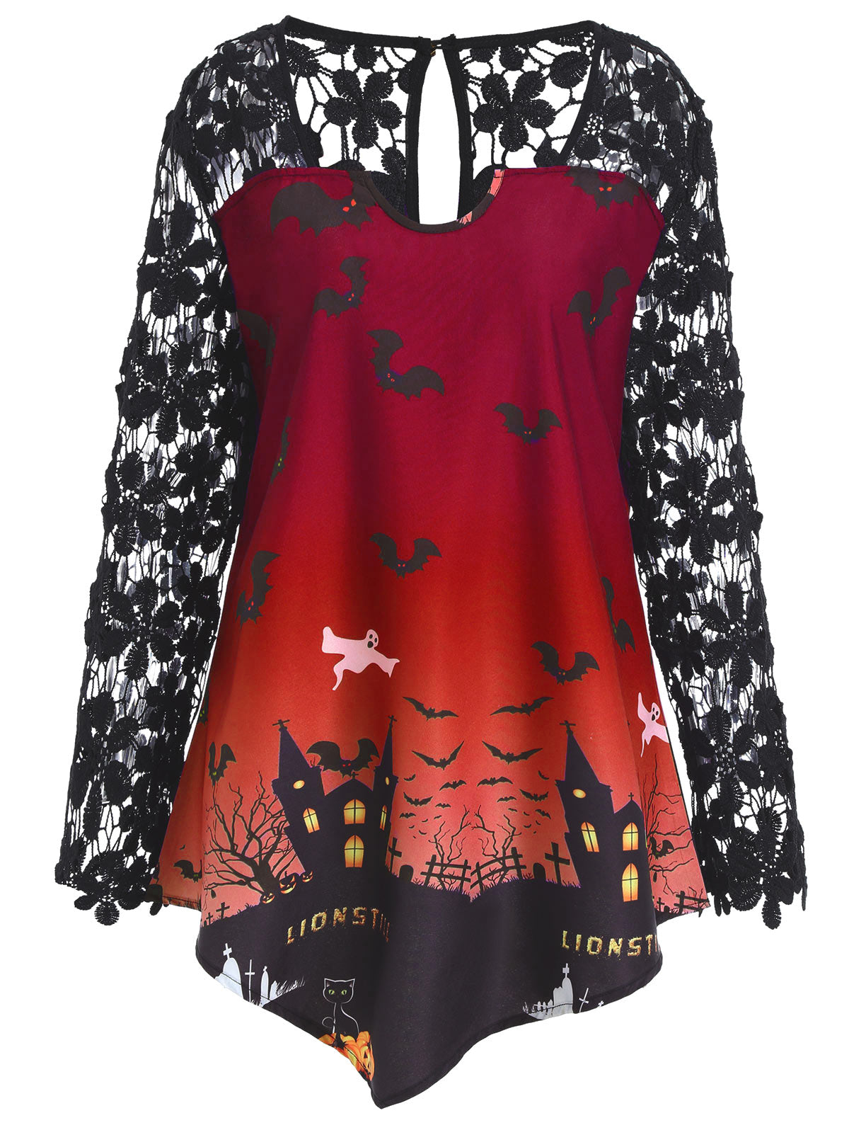 Halloween Lace Casual Top