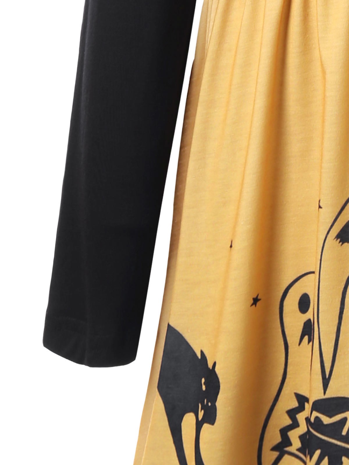 Halloween Flounced Spooky Scene Dress