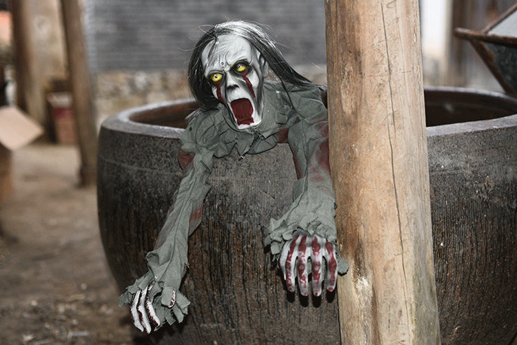 Halloween Horror Crawling Electric Glow Eyes Prop