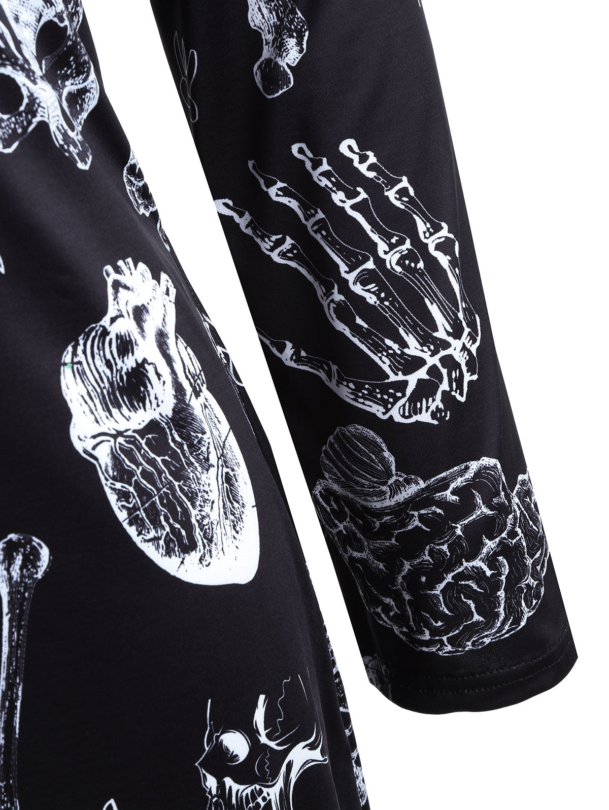 Gamiss Plus Size Skull Bones Dress