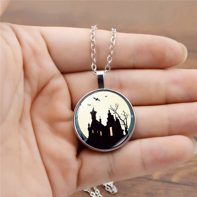 Luminous Creepy Castle Pendant Necklace