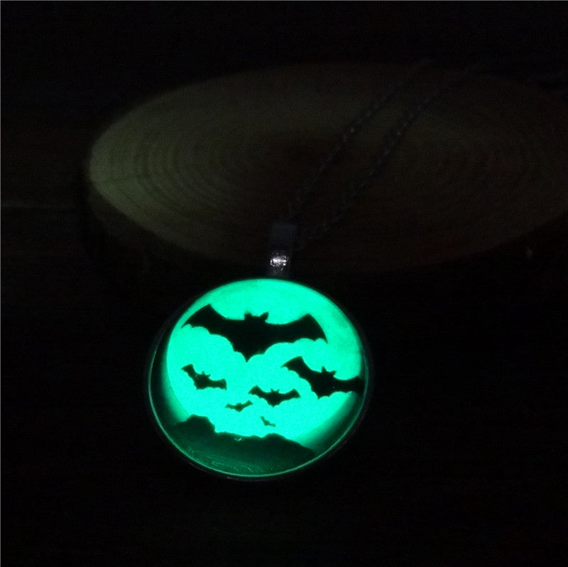 Luminous Bat Pendant Necklace