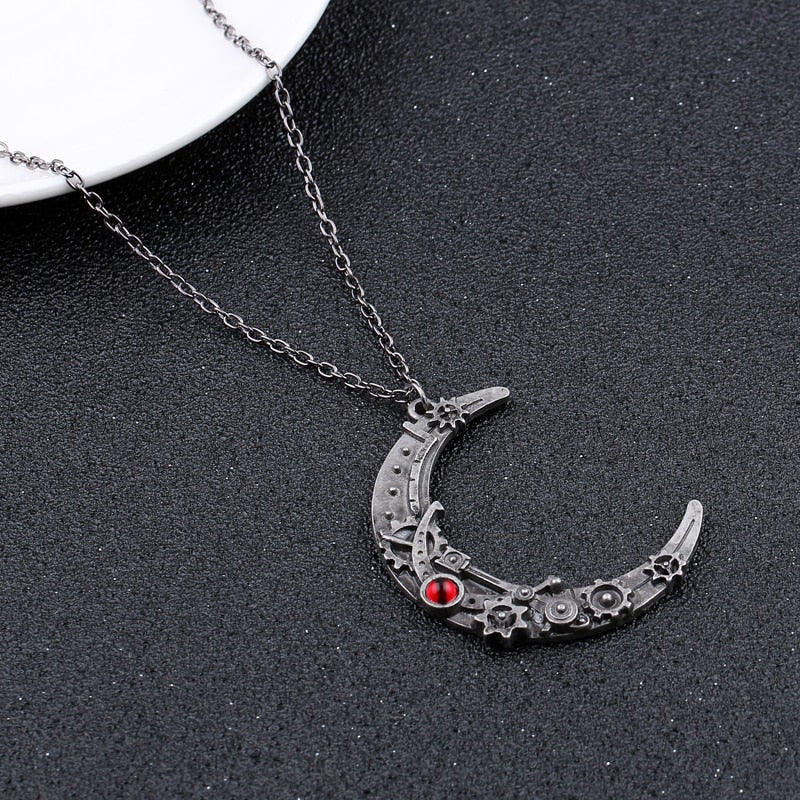 Steampunk Moon Necklace