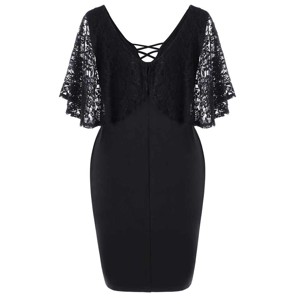 Plus Size Knee Length Body Con Dress