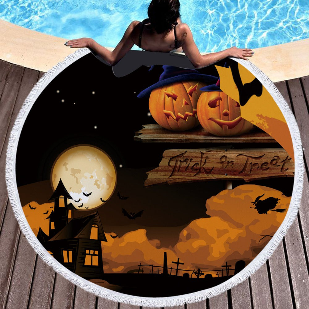 Halloween 150cm Round Multi Purpose Beach Towel
