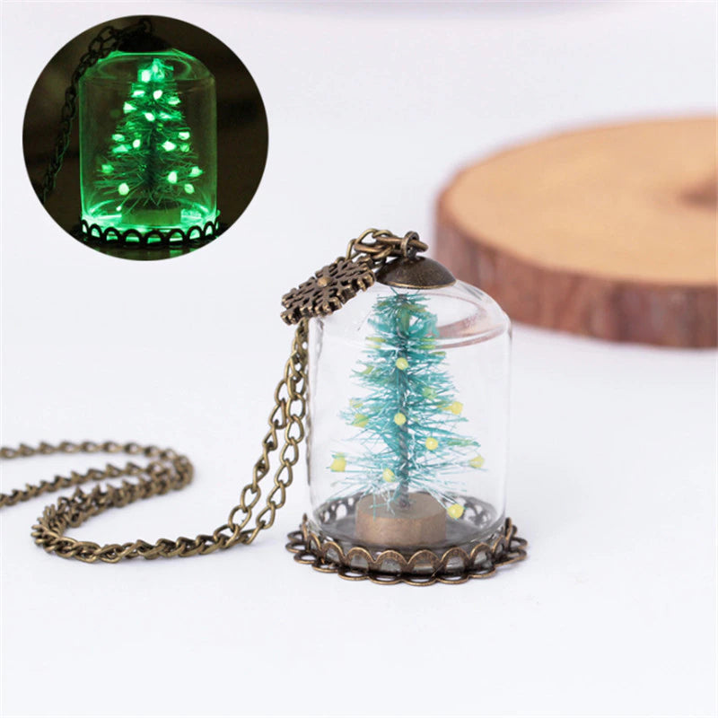 Luminous Christmas Tree Pendant Necklace
