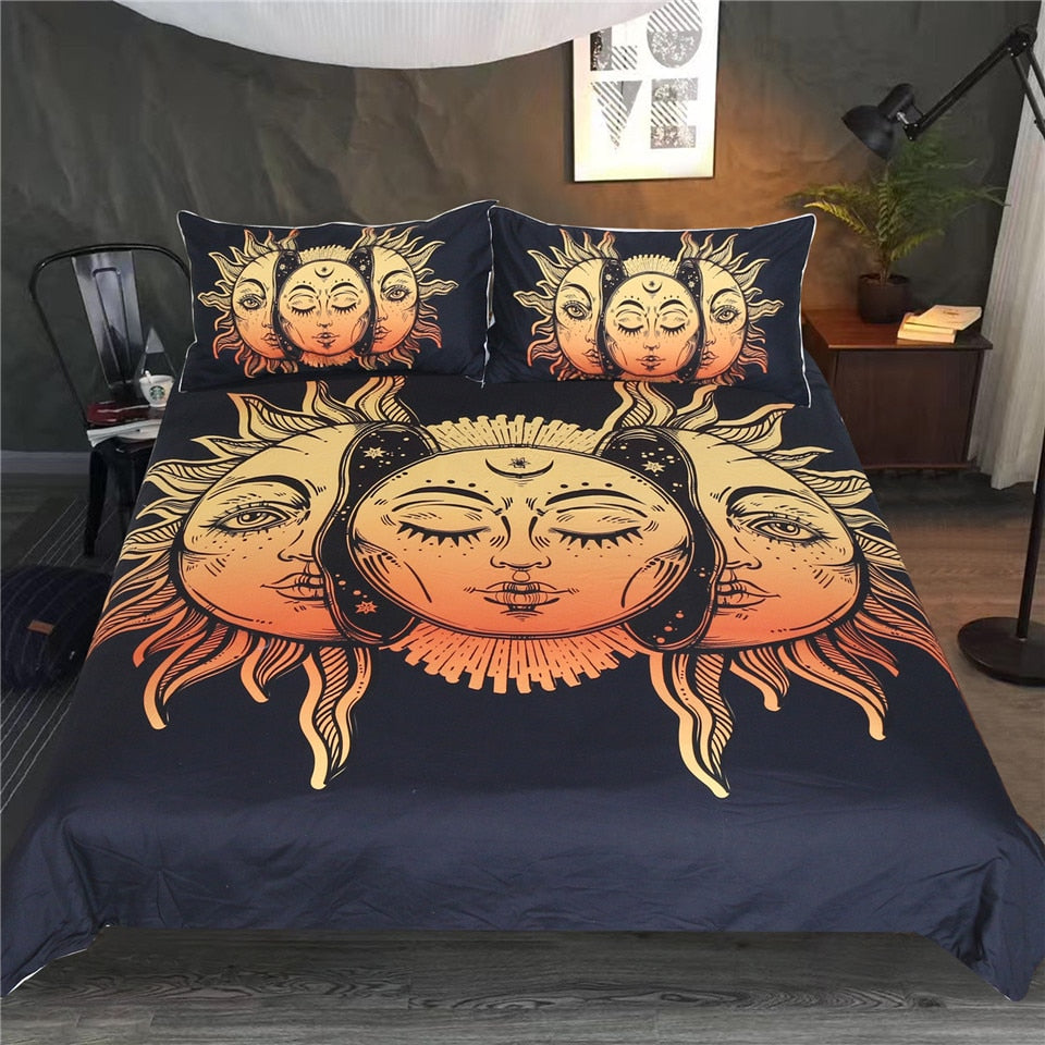 Moon Sun and Stars Boho Bedding