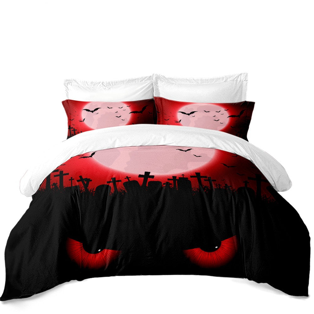 The Creepy Cat 3PC Duvet Bedding Set