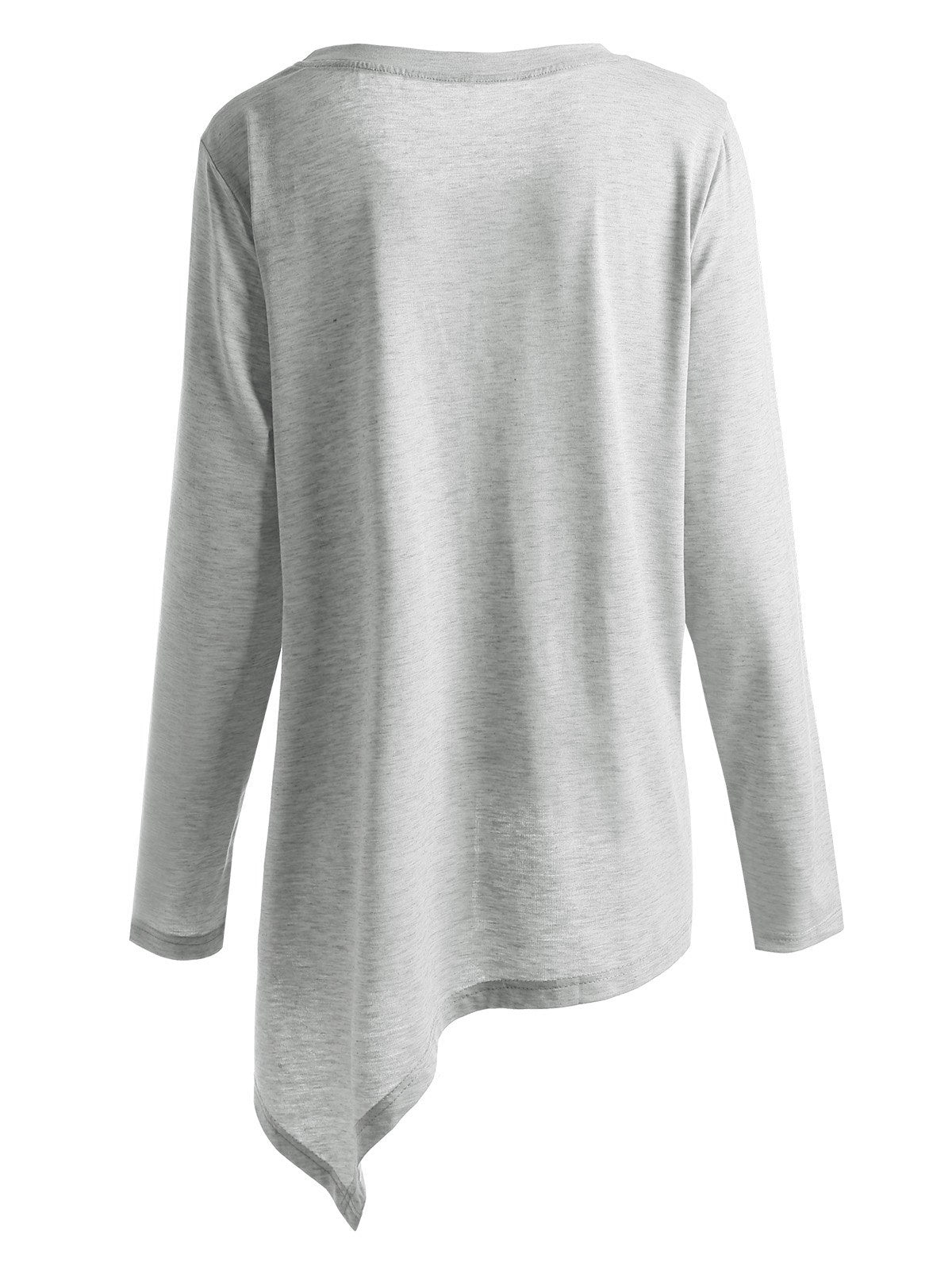 Happy Halloween Long Asymmetric T-shirt